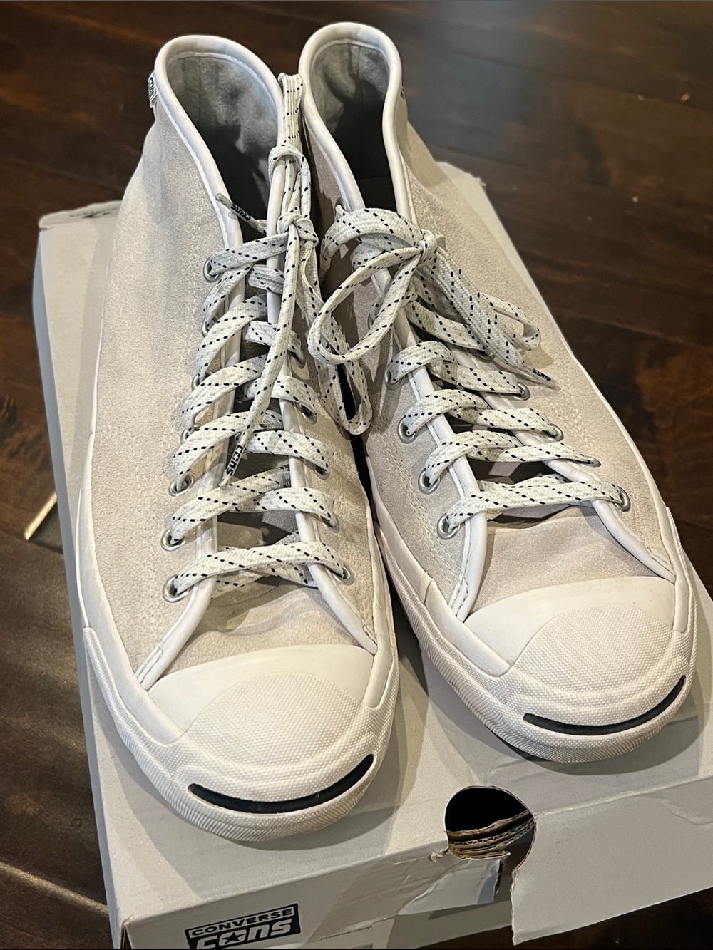 Converse Men’s High-Top Sneakers - Light Gray